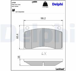 DELPHI set placute frana, frana disc DELPHI LP39 (LP39)