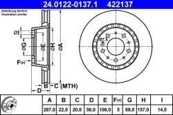 ATE Disc frana ATE 24.0122-0137.1 (24.0122-0137.1)