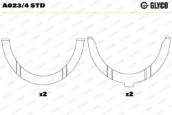 GLYCO Saiba distantier, arbore cotit GLYCO A023/4 STD (A023/4 STD)