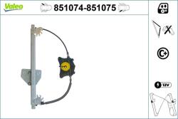 VALEO Mecanism actionare geam VALEO 851074 (851074)