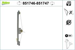 VALEO Mecanism actionare geam VALEO 851746 (851746)
