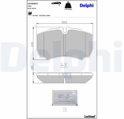 DELPHI set placute frana, frana disc DELPHI LP1826LC (LP1826LC)