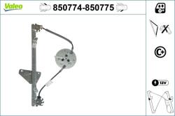 VALEO Mecanism actionare geam VALEO 850774 (850774)