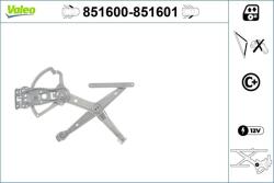 VALEO Mecanism actionare geam VALEO 851600 (851600)