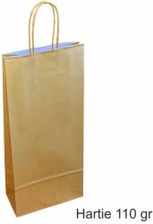 Paper Craft Pungi hartie AURII - 2 sticle vin, 18x39x8 cm, set 30 buc