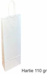 Paper Craft Pungi hartie ALBE - 1 sticla vin, 14x39x8 cm, set 30 buc