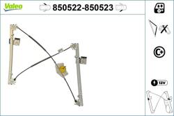 VALEO Mecanism actionare geam VALEO 850522 (850522)