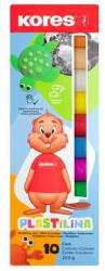 Kores Gyurma készlet, KORES Plastilina, 200 g, 10 db-os, színes (GYKP10SZ)