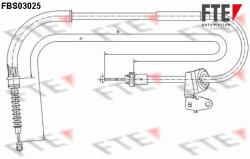 FTE Cablu, frana de parcare FTE 9250114 (9250114)