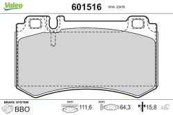 VALEO set placute frana, frana disc VALEO 601516 (601516)