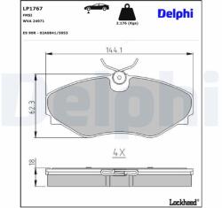 DELPHI set placute frana, frana disc DELPHI LP1767 (LP1767)