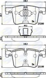 COMLINE set placute frana, frana disc COMLINE CBP02149 (CBP02149)