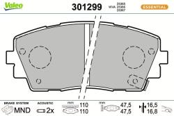 VALEO set placute frana, frana disc VALEO 301299 (301299)