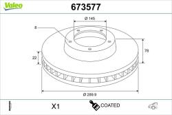 VALEO Disc frana VALEO 673577 (673577)