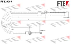FTE Cablu, frana de parcare FTE 9250593 (9250593)