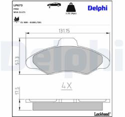 DELPHI set placute frana, frana disc DELPHI LP673 (LP673)