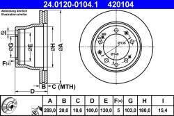 ATE Disc frana ATE 24.0120-0104.1 (24.0120-0104.1)
