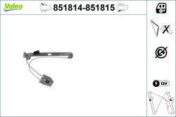 VALEO Mecanism actionare geam VALEO 851814 (851814)