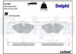 DELPHI set placute frana, frana disc DELPHI LP786 (LP786)