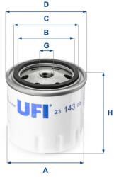 UFI Filtru ulei UFI 23.143. 00 (23.143.00) - automobilus