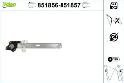 VALEO Mecanism actionare geam VALEO 851856 (851856)