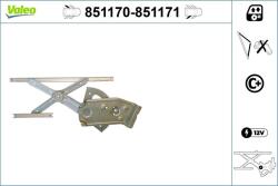 VALEO Mecanism actionare geam VALEO 851170 (851170)