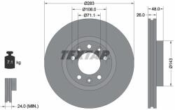 TEXTAR Disc frana TEXTAR 92232503 (92232503) - automobilus