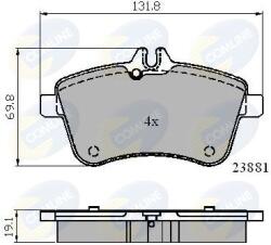 COMLINE set placute frana, frana disc COMLINE CBP01723 (CBP01723)