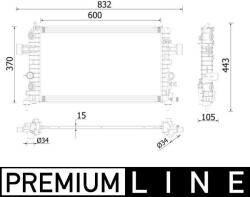 MAHLE Radiator, racire motor MAHLE BEHR *** PREMIUM LINE *** CR 2224 000P (CR 2224 000P)