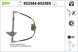 VALEO Mecanism actionare geam VALEO 852584 (852584)