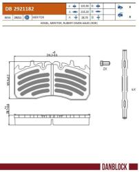 DANBLOCK set placute frana, frana disc DANBLOCK DB 2921182 (DB 2921182)