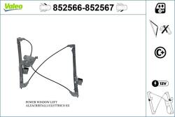 VALEO Mecanism actionare geam VALEO 852567 (852567)