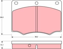 TRW set placute frana, frana disc TRW GDB674 (GDB674)