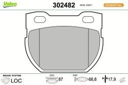VALEO set placute frana, frana disc VALEO 302482 (302482)