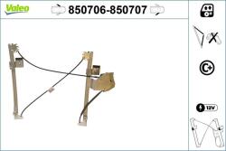 VALEO Mecanism actionare geam VALEO 850706 (850706)