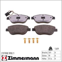 ZIMMERMANN set placute frana, frana disc ZIMMERMANN rd: z 23708.990. 1 (23708.990.1)
