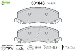 VALEO set placute frana, frana disc VALEO 601048 (601048)