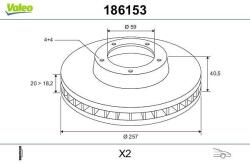 VALEO Disc frana VALEO 186153 (186153)