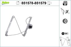 VALEO Mecanism actionare geam VALEO 851579 (851579)
