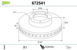 VALEO Disc frana VALEO 672541 (672541)