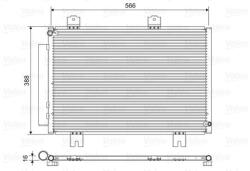 VALEO Condensator, climatizare VALEO 822594 (822594)