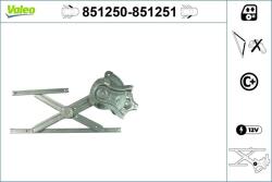 VALEO Mecanism actionare geam VALEO 851250 (851250)