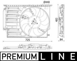 MAHLE Ventilator, radiator MAHLE BEHR *** PREMIUM LINE *** CFF 547 000P (CFF 547 000P)