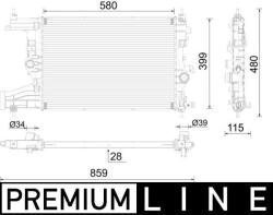 MAHLE Radiator, racire motor MAHLE BEHR *** PREMIUM LINE *** CR 2116 000P (CR 2116 000P)