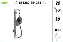 VALEO Mecanism actionare geam VALEO 851282 (851282)