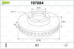 VALEO Disc frana VALEO 197684 (197684)