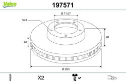 VALEO Disc frana VALEO 197571 (197571)
