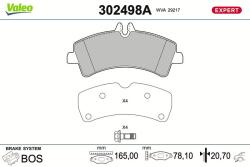 VALEO set placute frana, frana disc VALEO 302498A (302498A)