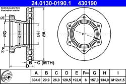 ATE Disc frana ATE 24.0130-0190.1 (24.0130-0190.1)