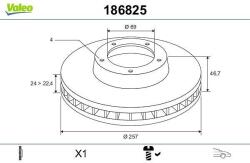 VALEO Disc frana VALEO 186825 (186825)